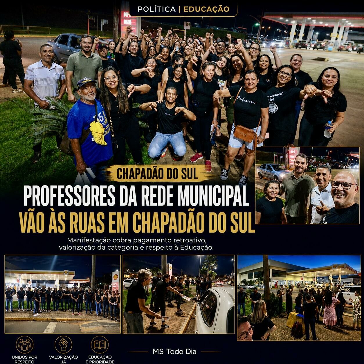 Imagem de compartilhamento para o artigo Com saldo milionário no Fundeb, professores questionam Prefeitura de Chapadão do Sul sobre atraso no retroativo da MS Todo dia